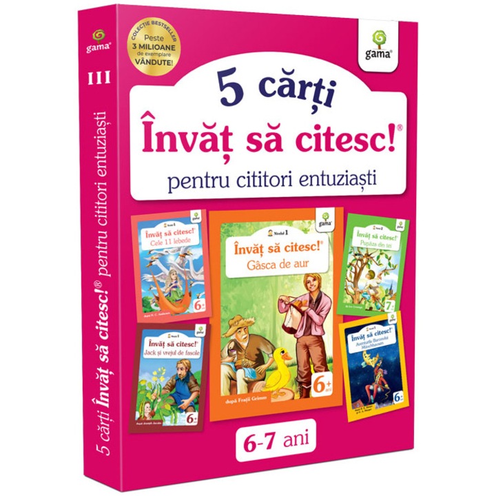 Pachet pentru copii, Invat sa citesc pentru cititori entuziasti, 6-8 ani, vol.3, 5 carti