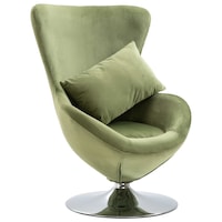 Fotoliu model ou, rotativ, vidaXL, Tesatura, Verde, 64 x 64 x 86 cm