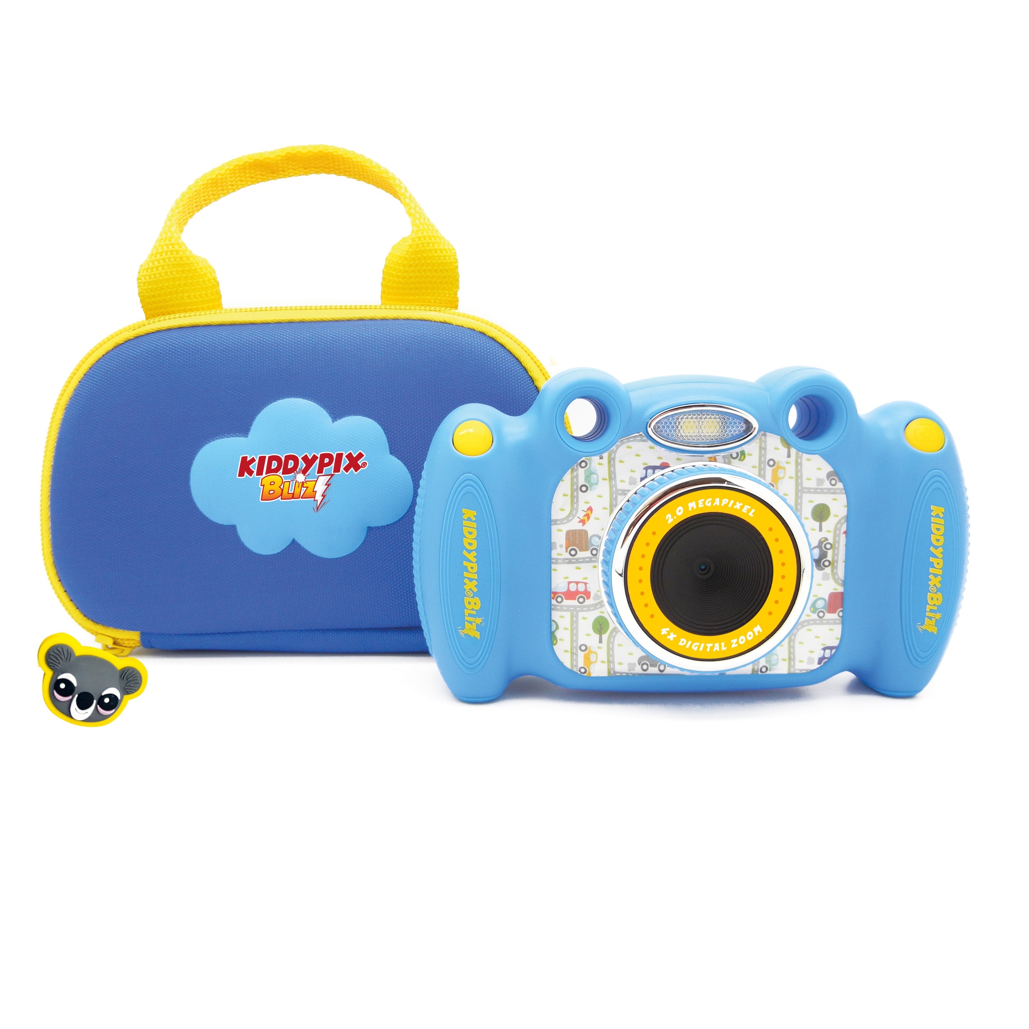 Aparat Foto pentru Baietei Easypix Kiddypix Blizz, Albastru +6 Jocuri incluse +Husa Transport