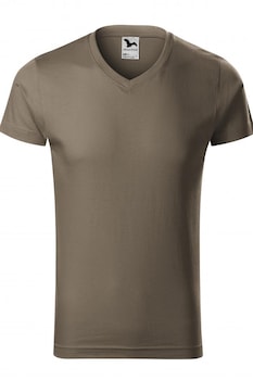 Tricou pentru barbati Slim Fit V-neck, Army