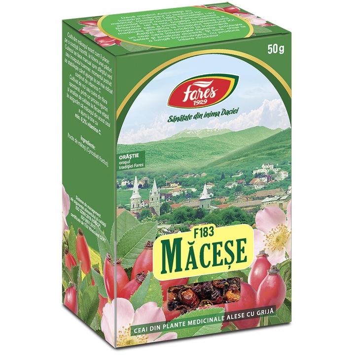 Ceai Fares Macese infuzie naturala pentru sustinerea imunitatii si vitalitate 50 g