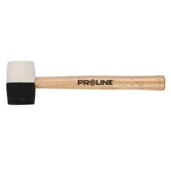 Ciocan cauciuc bicolor cu maner de lemn, Profi Tools, 72mm / 980g Ciocan cauciuc bicolor cu maner de lemn, Profi Tools, 72mm / 980g