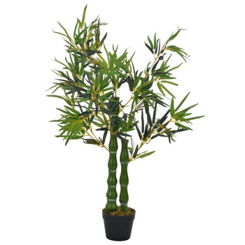 Planta artificiala bambus cu ghiveci, vidaXL, Plastic, 110 cm, Verde Planta artificiala bambus cu ghiveci, vidaXL, Plastic, 110 cm, Verde