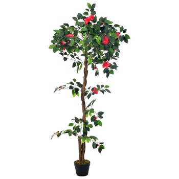 Planta artificiala cu detalii realiste, vidaXL, Plastic, 160 cm, Multicolour Planta artificiala cu detalii realiste, vidaXL, Plastic, 160 cm, Multicolour