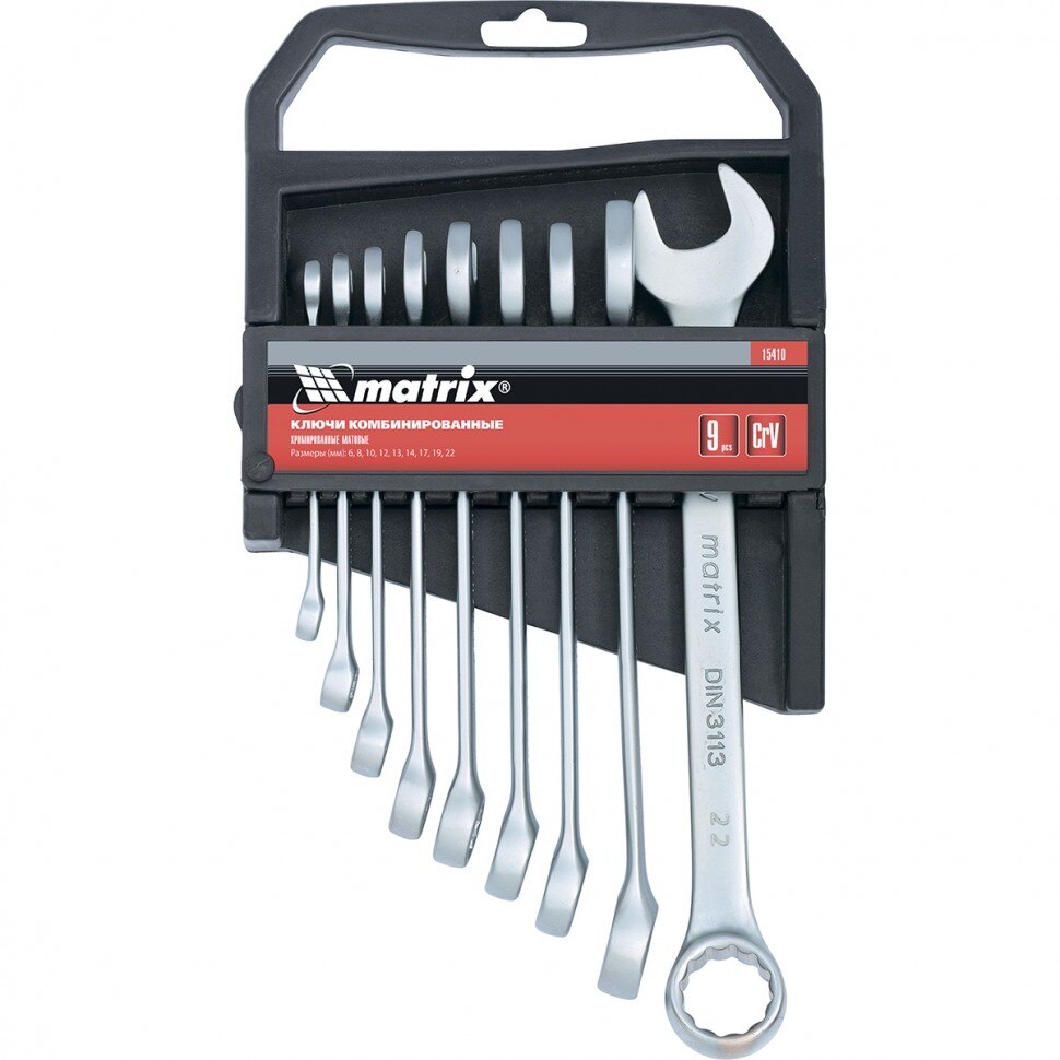 Set chei combinate, 6-22 mm, 9 buc, mate, MTX
