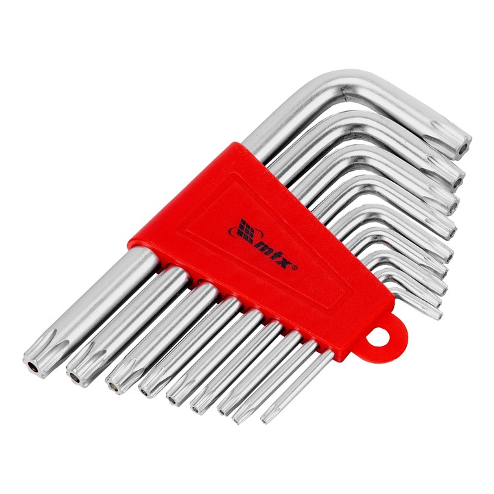 Set chei imbus TORX, 9 buc: T10-T50, CrV, scurte, satin, MTX