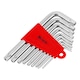 Set chei imbus TORX, 9 buc: T10-T50, CrV, scurte, satin, MTX