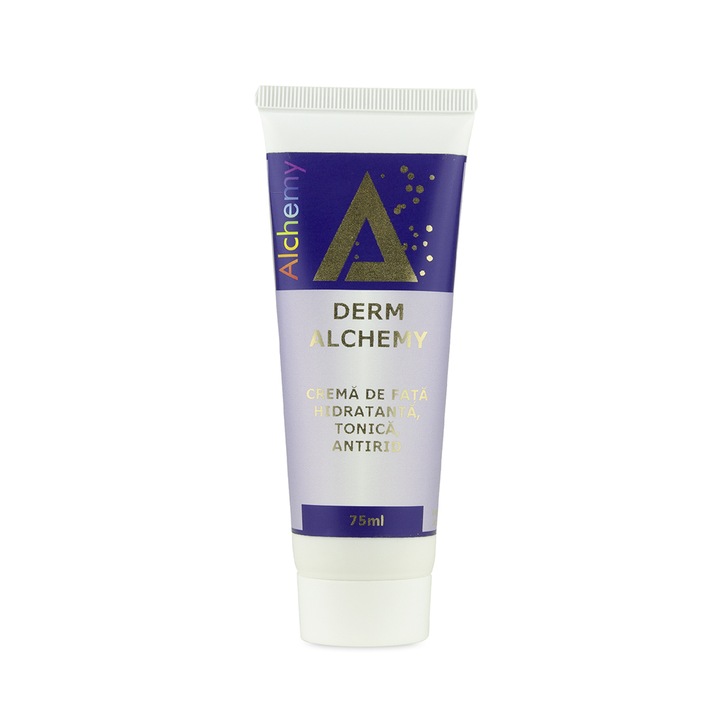 Crema de fata hidratanta, tonica, cu aur si argint, Derm-Alchemy, 75ml