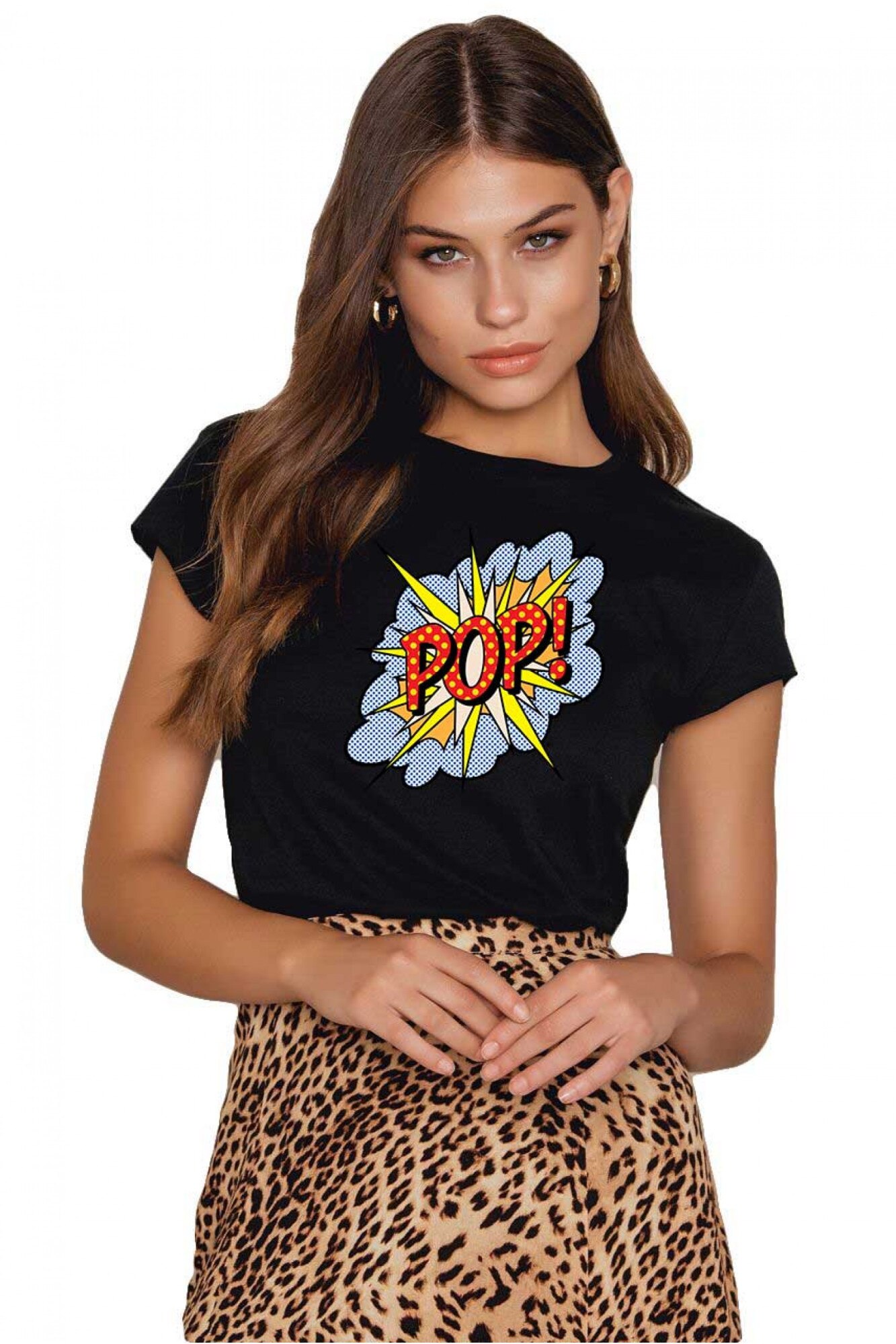 Tricou dama negru - POP