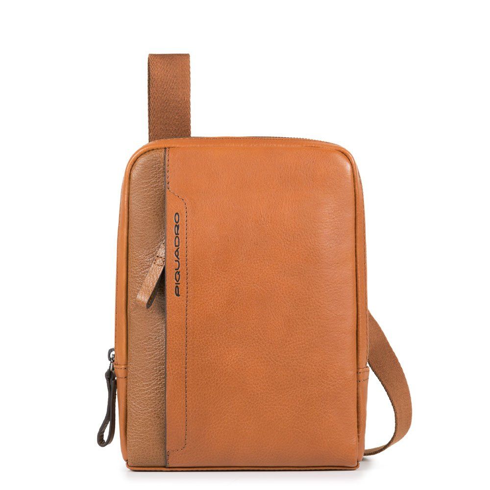 Geanta crossbody Piquadro port iPad mini din piele naturala CA4263S94/CU tabac