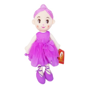 Papusa material textil, VIOLET, 35 cm, WJ7208-35 Papusa material textil, VIOLET, 35 cm, WJ7208-35