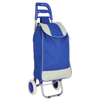 Carucior de piata pliabil , 38X20X96 Cm, 40 l, Grunberg cu 2 roti, BF206, Albastru Carucior de piata pliabil , 38X20X96 Cm, 40 l, Grunberg cu 2 roti, BF206, Albastru