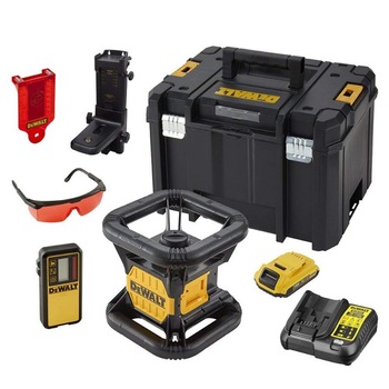 Set nivela laser, DeWalt, rotativa, cu acumulator si incarcator, DCE074D1R-QW Set nivela laser, DeWalt, rotativa, cu acumulator si incarcator, DCE074D1R-QW