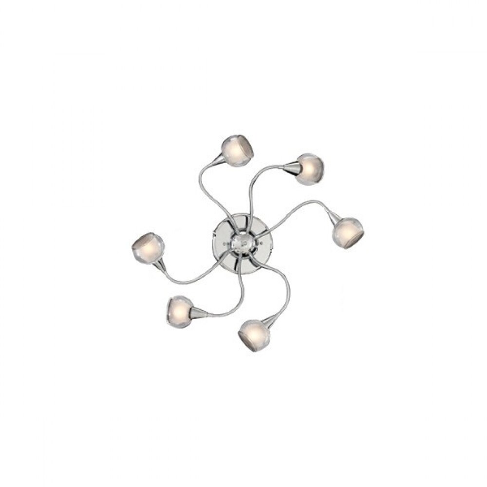 Plafoniera Tender PL6 ,IDEAL LUX,metal,sticla,transparent