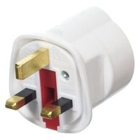 Adaptor priza EU-UK, cu siguranta inclusa, Premium Quality, alb