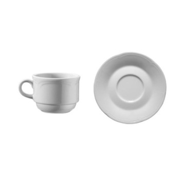 Set Ceasca cafea/ cappuccino/ ceai + Farfurie, 250 ml, Kutahya Porselen, linia Roma Set Ceasca cafea/ cappuccino/ ceai + Farfurie, 250 ml, Kutahya Porselen, linia Roma