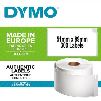 Etichete termice, DYMO DY929100 LabelWriter, 51mmx89mm, hartie alba, ecusoane/carduri medii, neadezive, 1 rola/cutie, 300 etichete/rola Etichete termice, DYMO DY929100 LabelWriter, 51mmx89mm, hartie alba, ecusoane/carduri medii, neadezive, 1 rola/cutie, 300 etichete/rola
