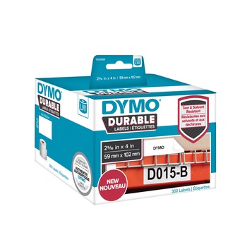 Etichete termice industriale, DYMO 1933088 LabelWriter Durable, transport, 59mmx102mm, polipropilena alba, 1 rola/cutie, 300 etichete/rola Etichete termice industriale, DYMO 1933088 LabelWriter Durable, transport, 59mmx102mm, polipropilena alba, 1 rola/cutie, 300 etichete/rola