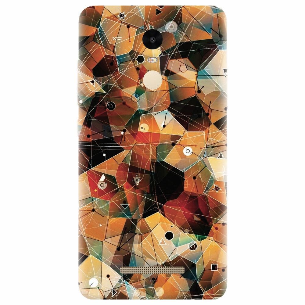 Husa silicon pentru Xiaomi Redmi Note 3, Abstract Triangles Connected Lines