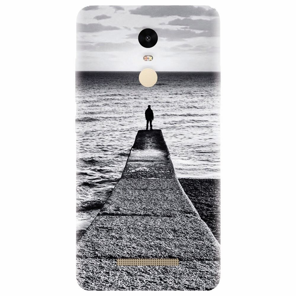 Husa silicon pentru Xiaomi Redmi Note 3, Abstract Dock Man Grey
