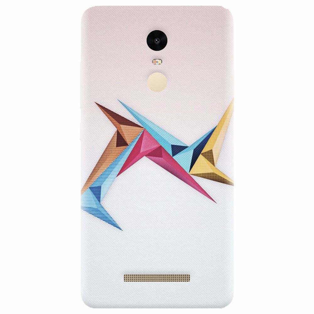 Husa silicon pentru Xiaomi Redmi Note 3, Abstract Minimalistic Colors Triangles