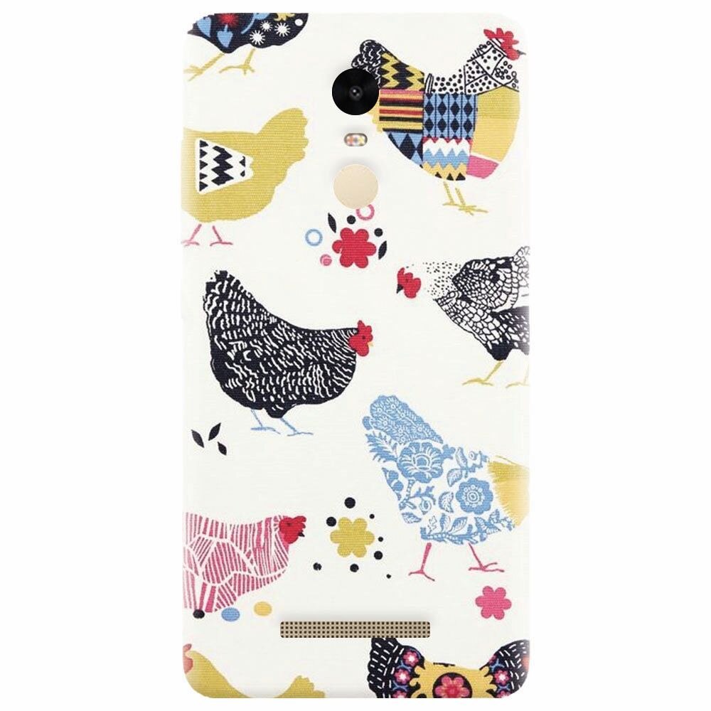 Husa silicon pentru Xiaomi Redmi Note 3, Chickens