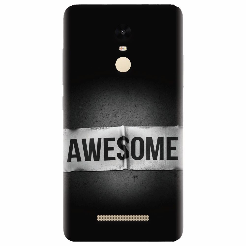 Husa silicon pentru Xiaomi Redmi Note 3, Awesome Label Dark