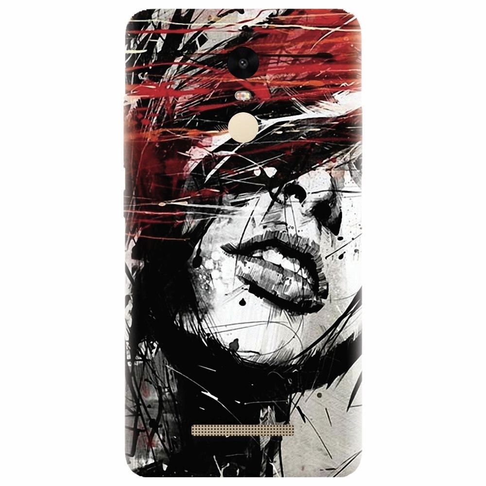Husa silicon pentru Xiaomi Redmi Note 3, Byroglyphics Woman Drawing
