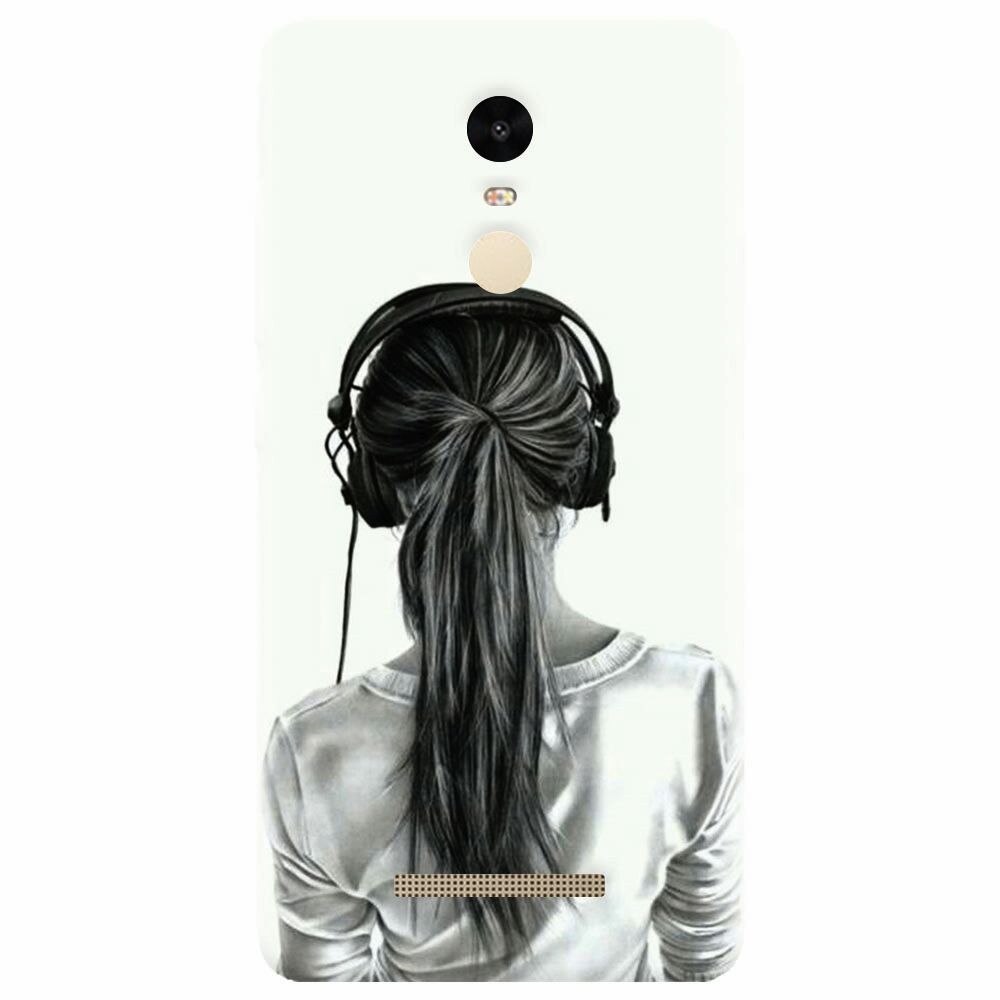 Husa silicon pentru Xiaomi Redmi Note 3, Girl With Headphone