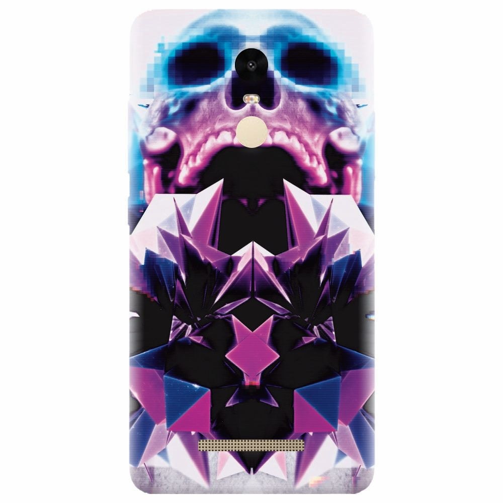 Husa silicon pentru Xiaomi Redmi Note 3, Abstract Framed Skull