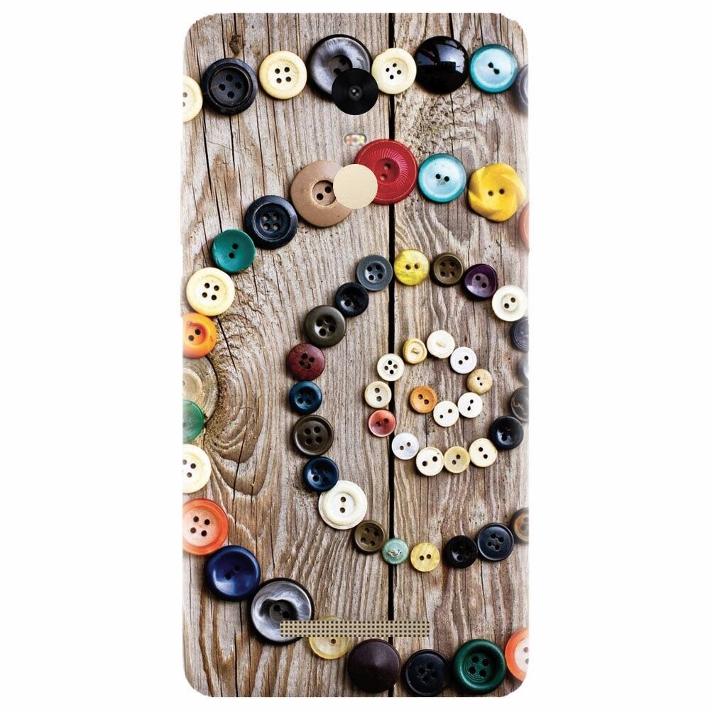Husa silicon pentru Xiaomi Redmi Note 3, Colorful Buttons Spiral Wood Deck
