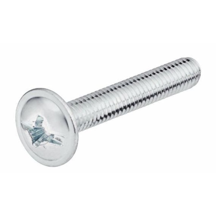 Set 10 buc Surub metric cap bombat combinat DIN 967-4.8, M6x45, PZ3