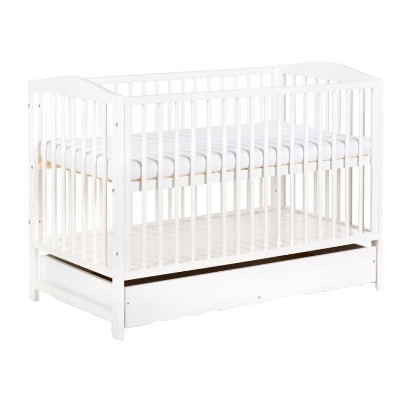 Patut din lemn cu sertar Radek II Alb