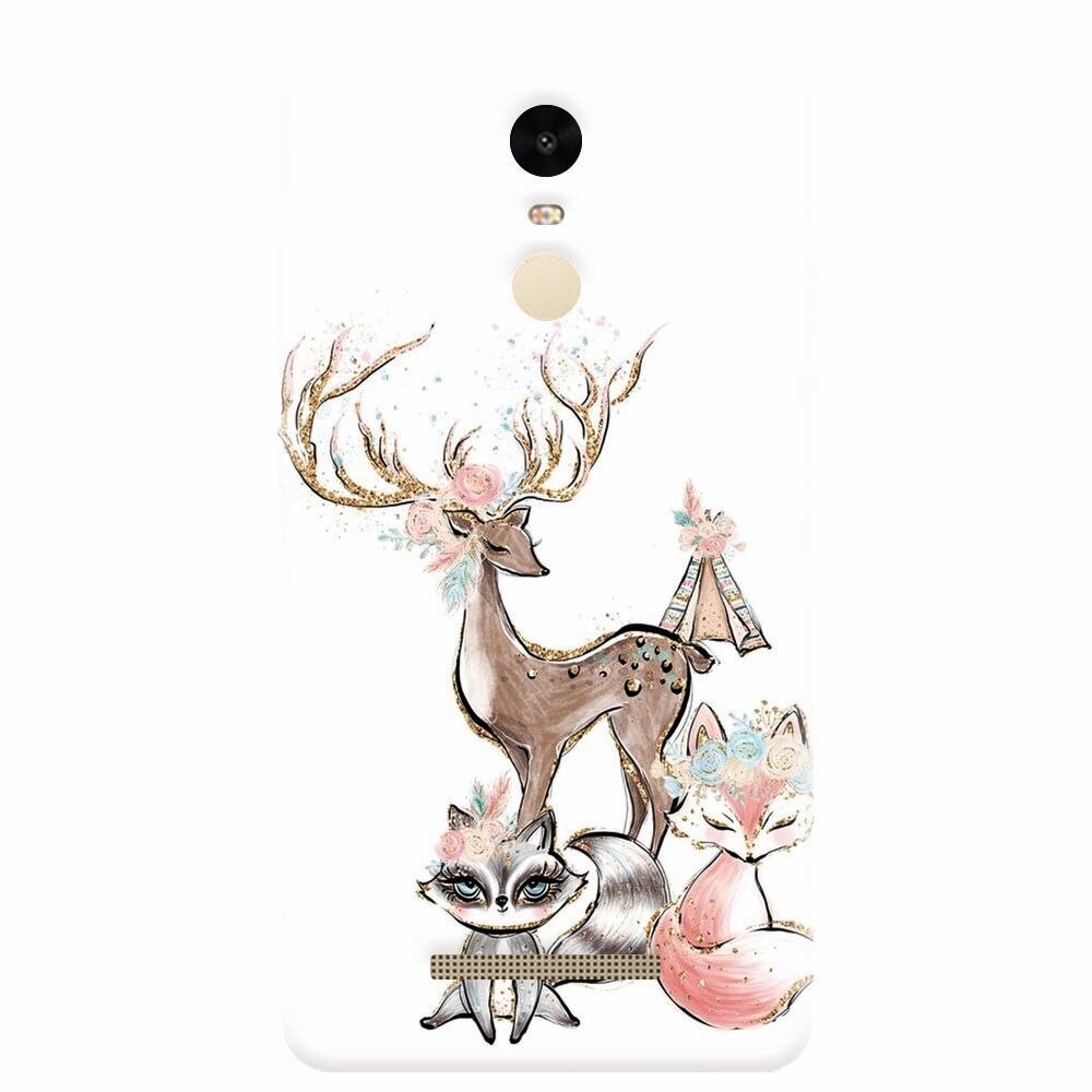 Husa silicon pentru Xiaomi Redmi Note 3, Foxs And Deer