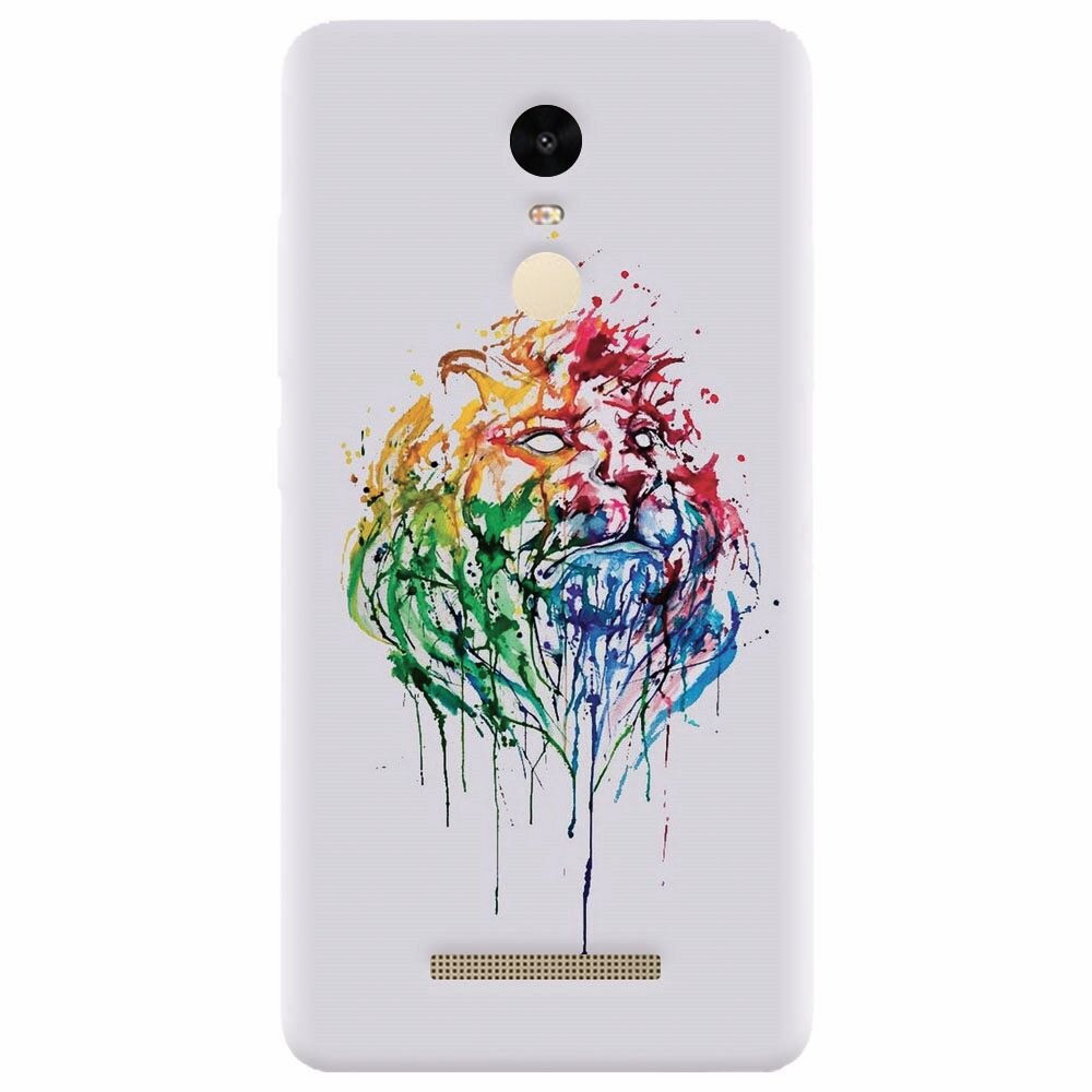 Husa silicon pentru Xiaomi Redmi Note 3, Paint Illustration Lion Head