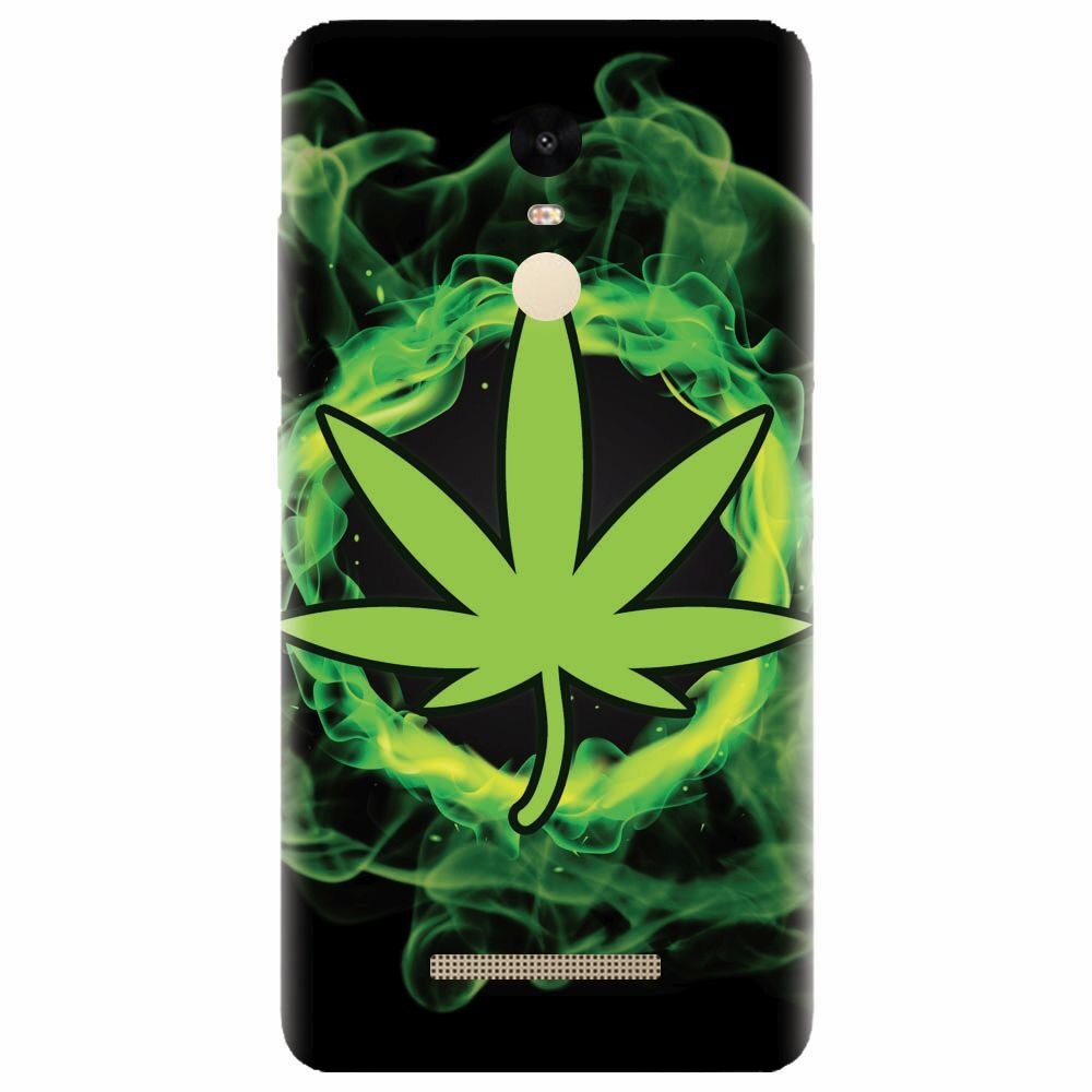 Husa silicon pentru Xiaomi Redmi Note 3, GreenFlames