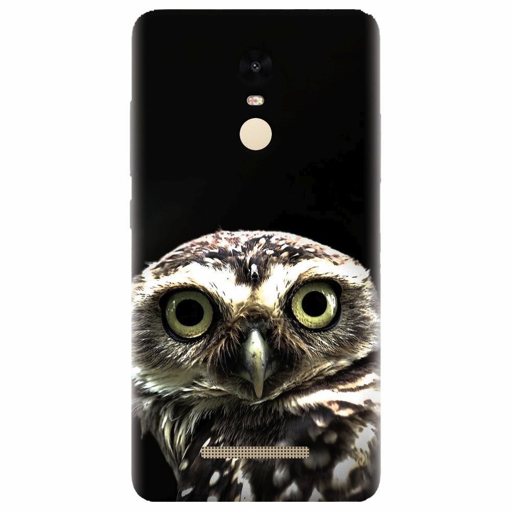 Husa silicon pentru Xiaomi Redmi Note 3, Owl In The Dark