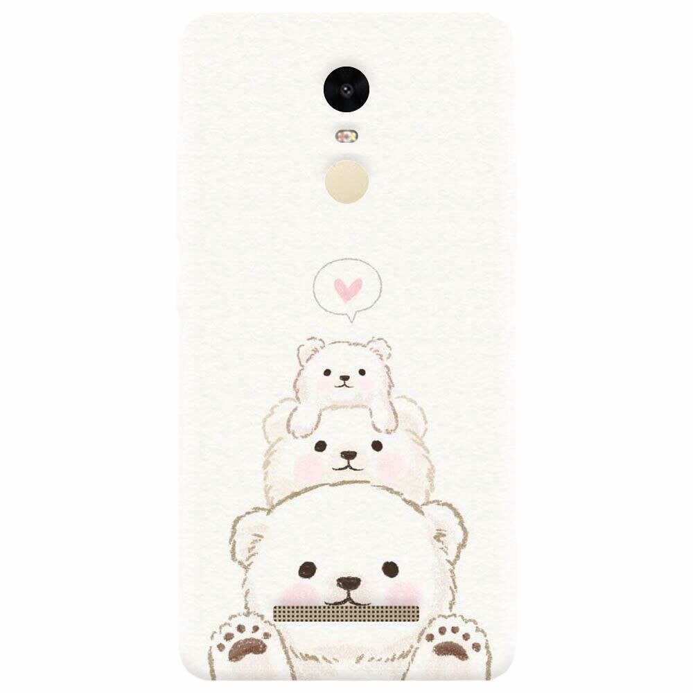 Husa silicon pentru Xiaomi Redmi Note 3, Family Bear