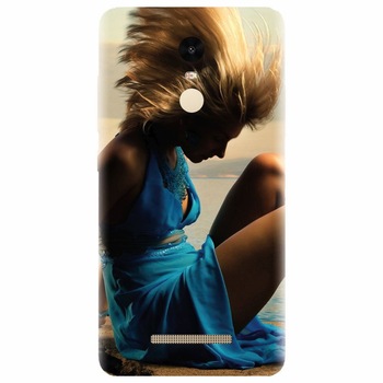 Husa silicon pentru Xiaomi Redmi Note 3, Girl In Blue Dress Husa silicon pentru Xiaomi Redmi Note 3, Girl In Blue Dress