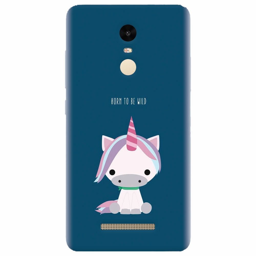 Husa silicon pentru Xiaomi Redmi Note 3, Horn To Be Wild Cute Unicorn
