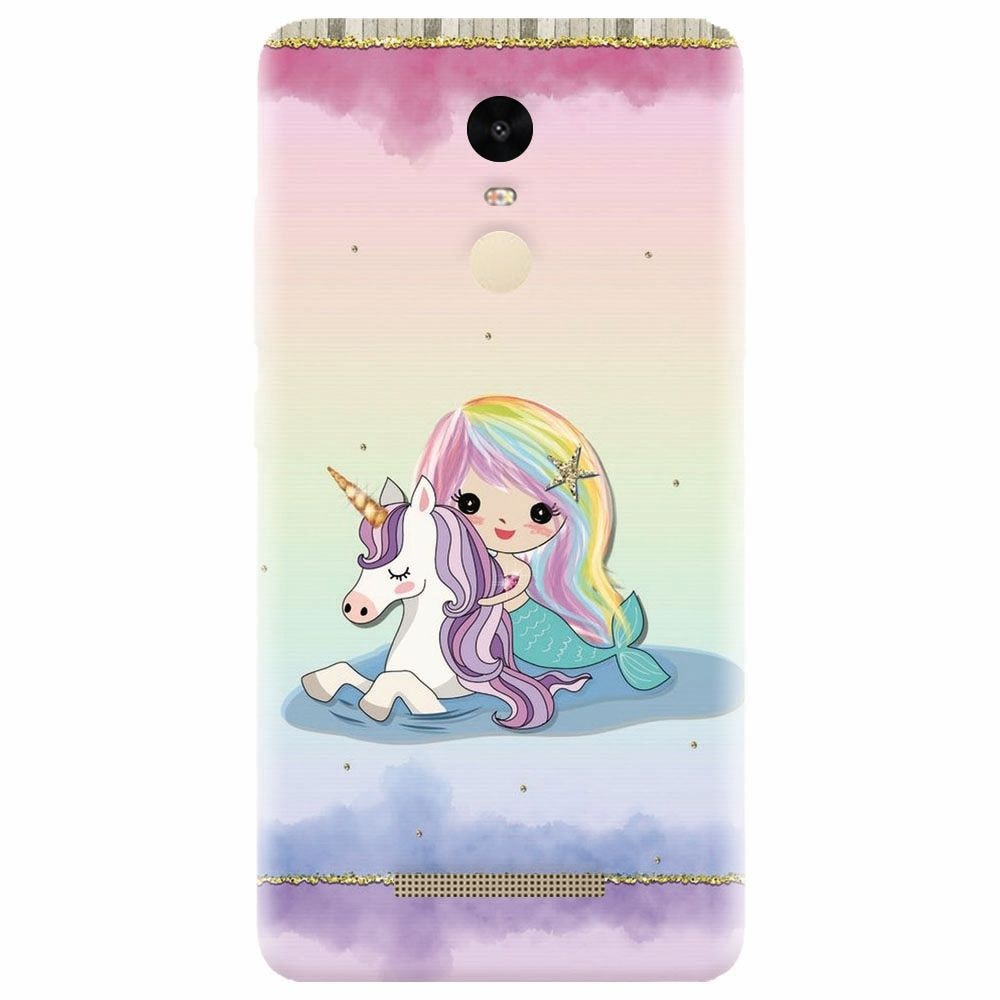 Husa silicon pentru Xiaomi Redmi Note 3, Mermaid Unicorn Play