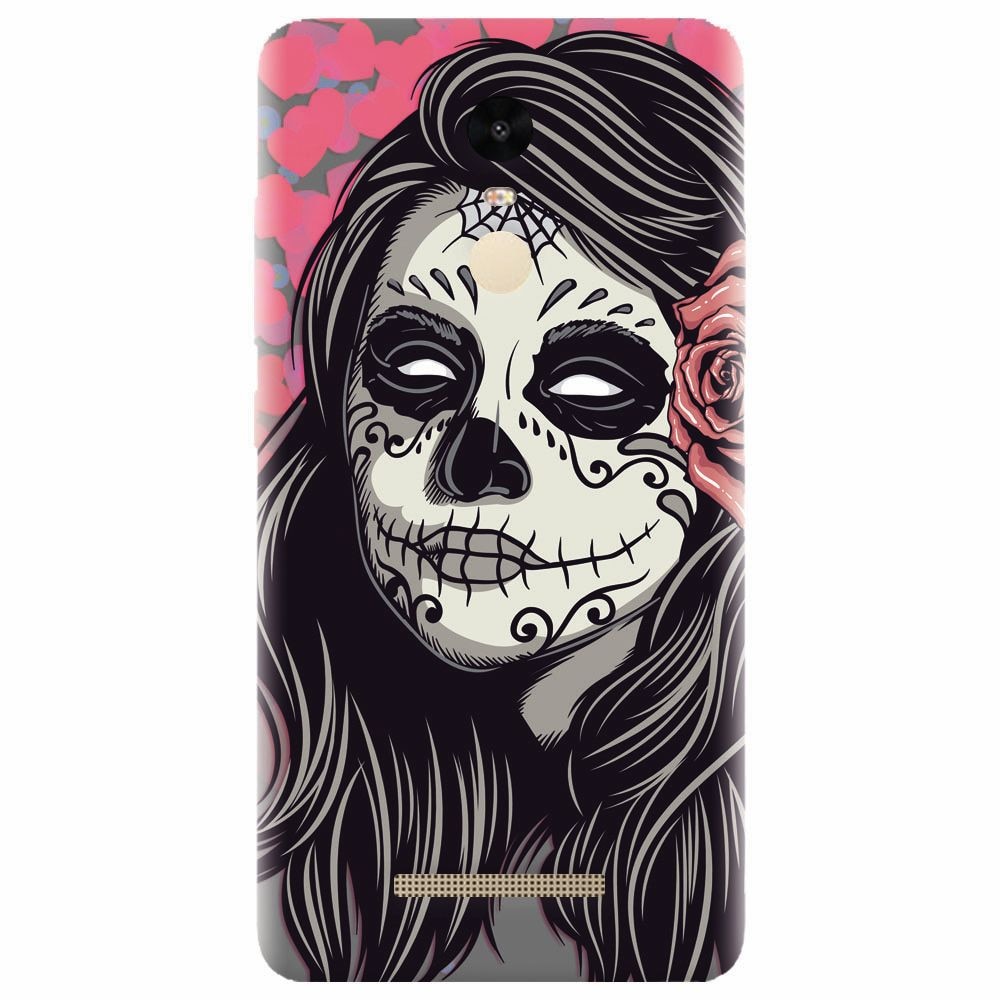 Husa silicon pentru Xiaomi Redmi Note 3, Mexican Girl Skull