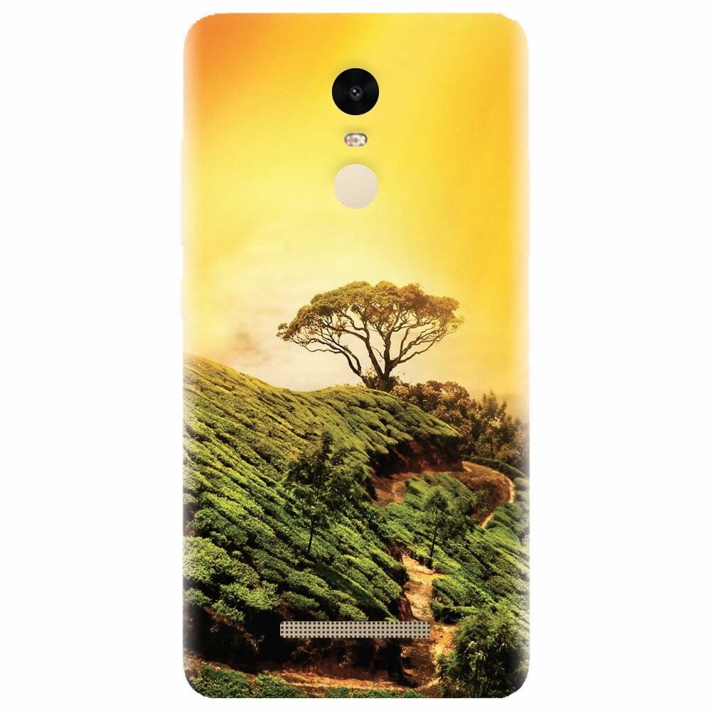 Husa silicon pentru Xiaomi Redmi Note 3, Hill Top Tree Golden Light