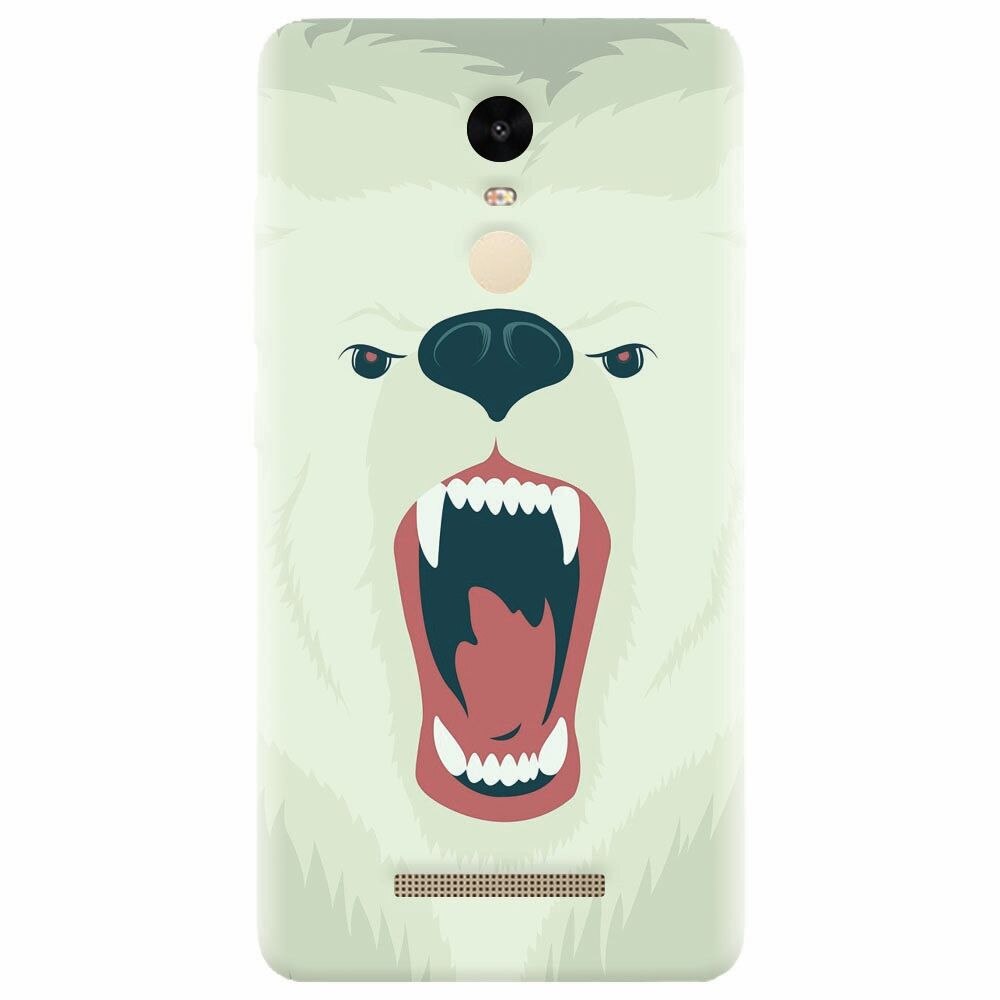 Husa silicon pentru Xiaomi Redmi Note 3, Fierce Polar Bear Winter