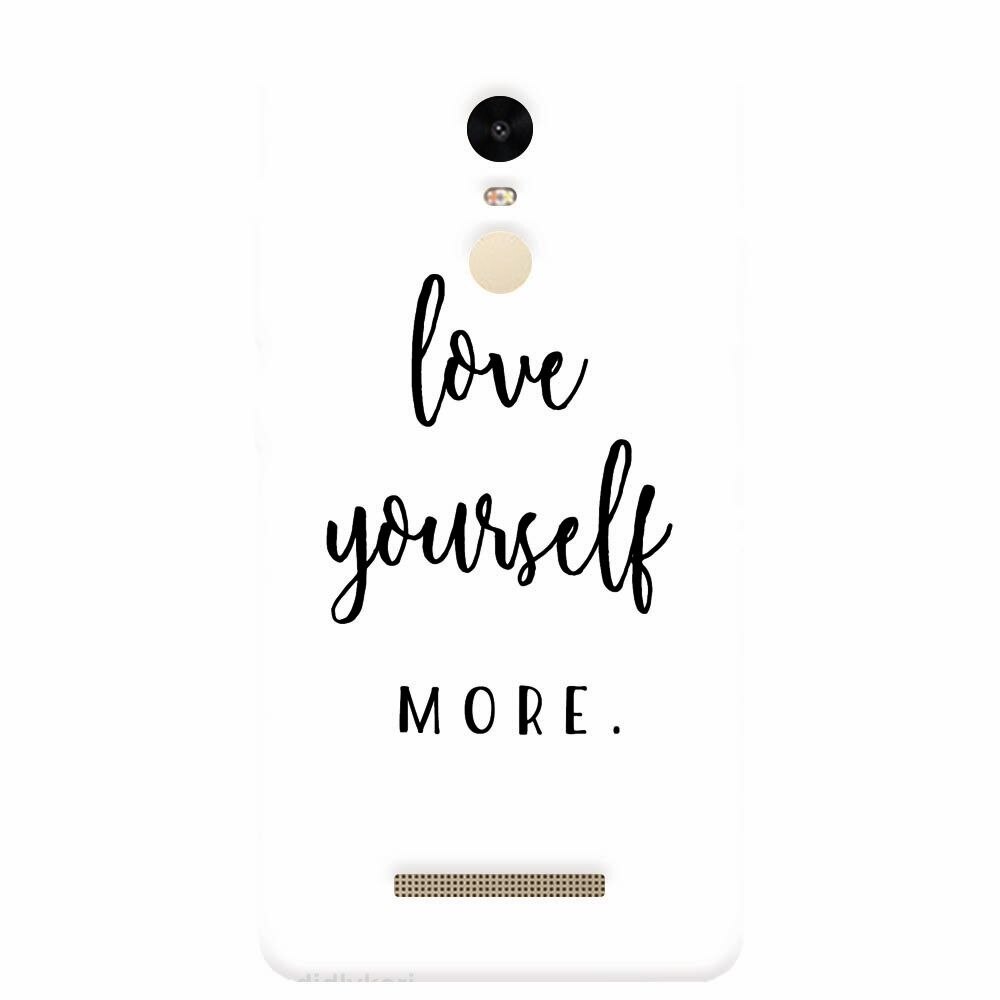 Husa silicon pentru Xiaomi Redmi Note 3, Love Yourself More