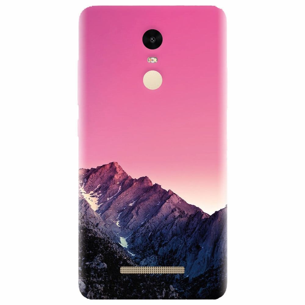 Husa silicon pentru Xiaomi Redmi Note 3, Mountain Peak Pink Gradient Effect
