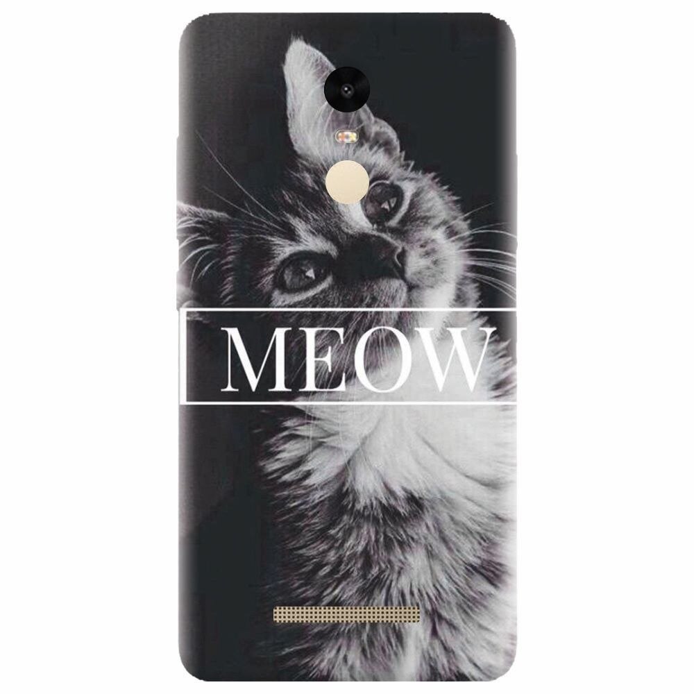 Husa silicon pentru Xiaomi Redmi Note 3, Meow Cute Cat