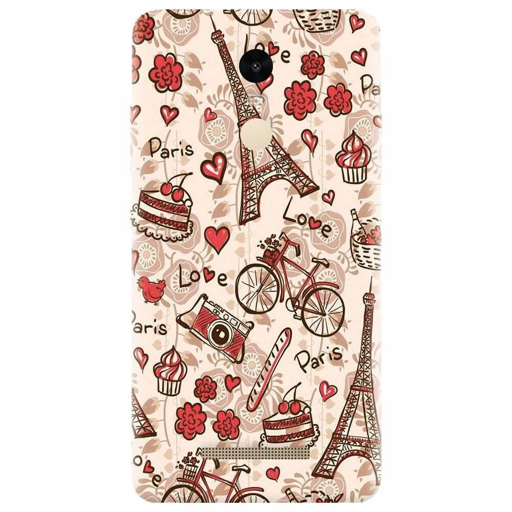 Husa silicon pentru Xiaomi Redmi Note 3, Paris Love