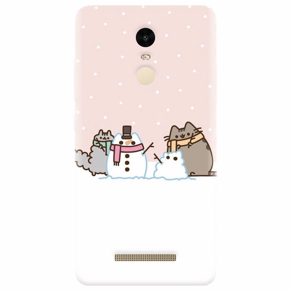Husa silicon pentru Xiaomi Redmi Note 3, Cat And Snowman