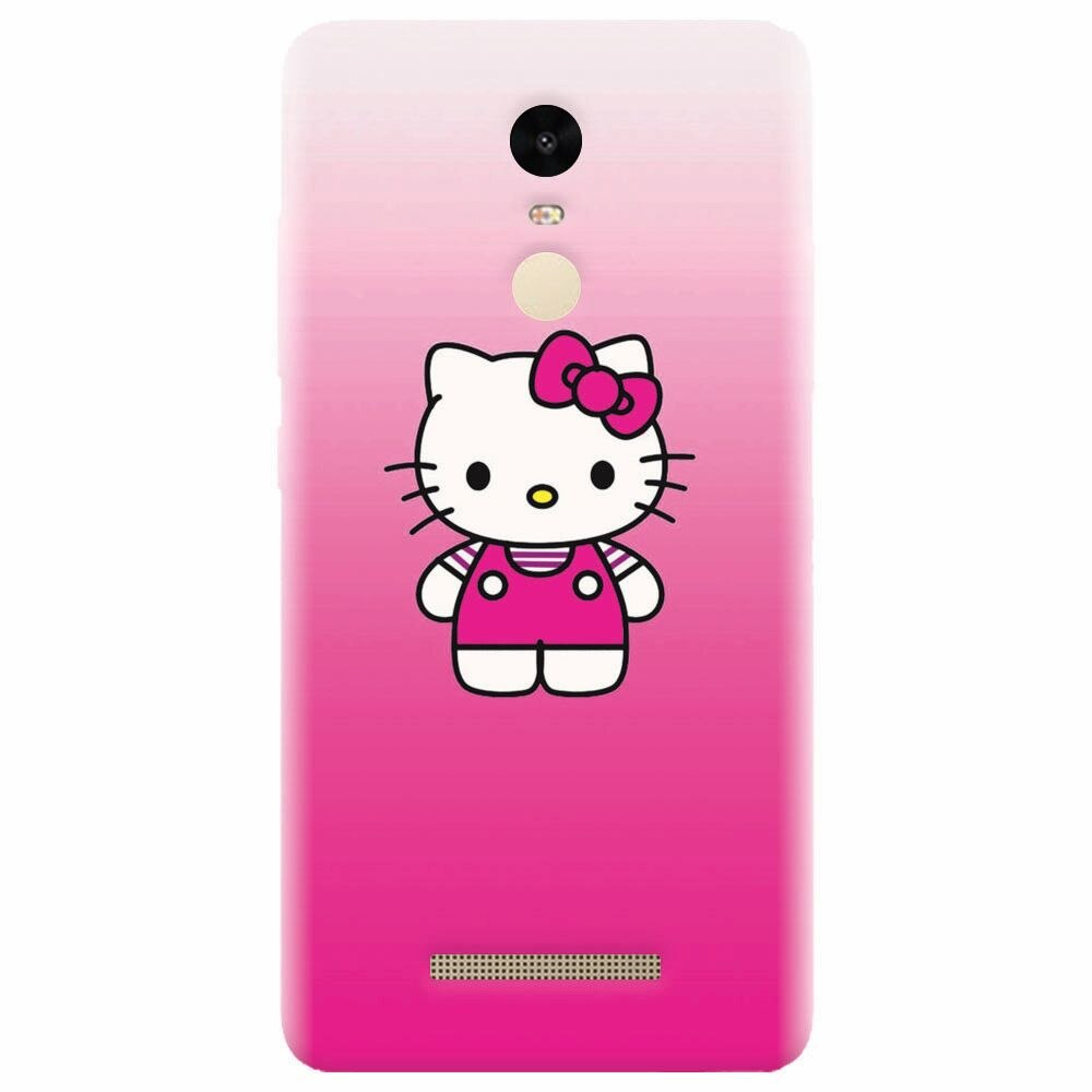 Husa silicon pentru Xiaomi Redmi Note 3, Cute Pink Catty